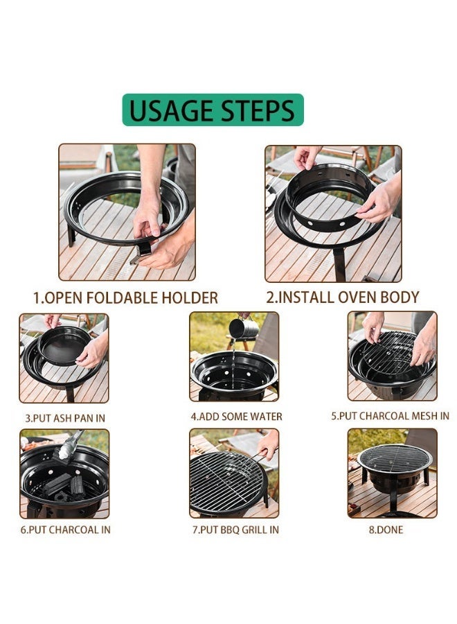 Portable Charcoal BBQ Grill – Compact Foldable Design, Tabletop & Outdoor Use, Easy Assembly - Image 4